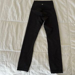 Black printed Lululemon leggings